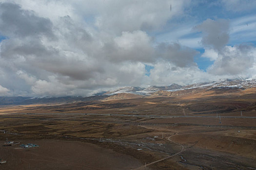 航拍青藏公路沿途风光