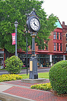 旧式,钟表,城镇广场,华盛顿,乔治亚