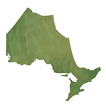 安大略省,地图,绿色,纸