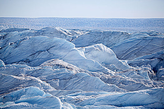 格陵兰,伊路利萨特,冰层,上面,冰盖