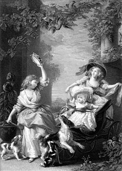 皇家,公主,孩子,乔治三世,19世纪,艺术家,墓穴