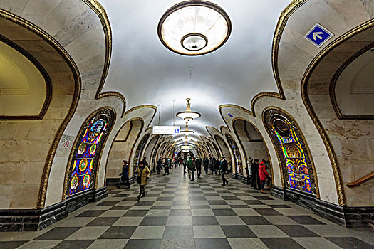 俄罗斯,莫斯科,地铁