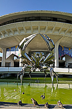 螃蟹,雕塑,温哥华,宇航中心,科学博物馆,公园,不列颠哥伦比亚省,加拿大
