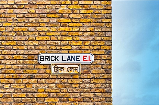 砖,道路,路标,伦敦