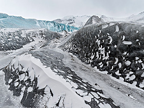 冰河,瓦特纳冰川,冬天,大幅,尺寸