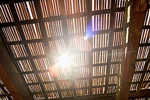 阳光,竹子,天花板