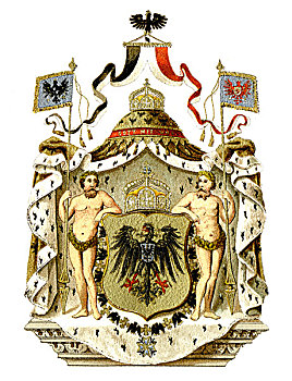 历史,盾徽,象征,德国,皇家,皇帝,19世纪