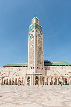 哈桑二世清真寺,大,哈桑二世,摩尔风格,建筑,尖塔,世界,卡萨布兰卡,摩洛哥,非洲