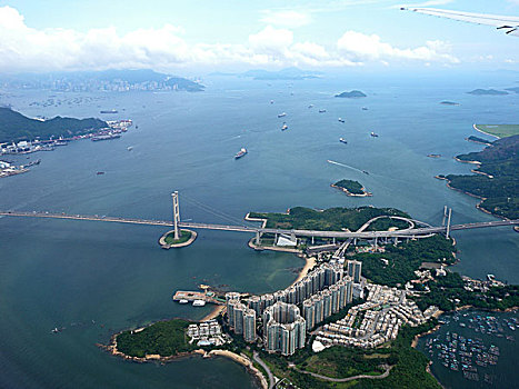 香港,建筑,都市,高楼大厦,繁华,维多利亚海湾,航拍,鸟瞰,9