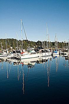 船,盐春岛,不列颠哥伦比亚省,加拿大