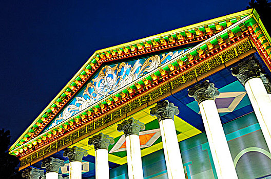 灯笼,节日,2008年,彩色,建筑,光亮,发光,夜晚,多伦多,加拿大