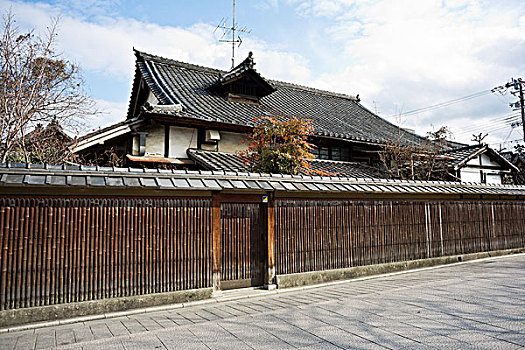 日本京都,-,11月24日,旧风格的餐厅在祗园地区