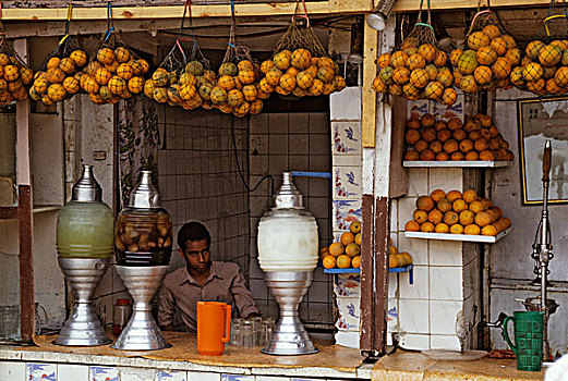 果汁,货摊,开罗,埃及