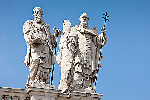 塑像,门徒,建筑,大教堂,拉特兰圣约翰大教堂,罗马,意大利,欧洲