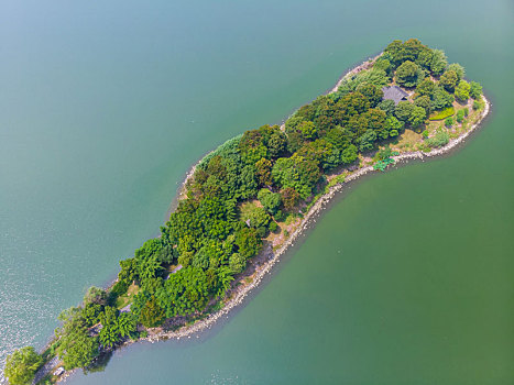 湖北,黄冈,遗爱,夏日,航拍,风光