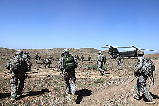 军队,军人,背影,直升飞机,省,阿富汗