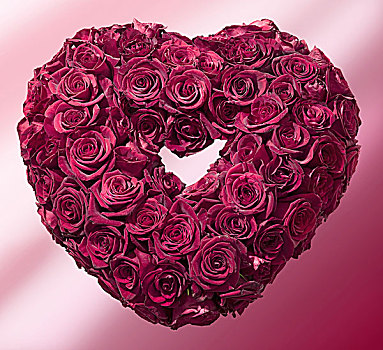 心形,红色,花,玫瑰,捆绑,植物,象征,喜爱,爱情象征,漂亮,气味,浪漫,情人节,母亲节,婚礼,订婚,典礼,安静