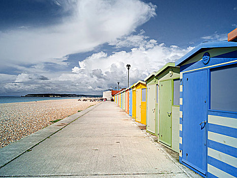 海滩小屋,苏塞克斯,英格兰