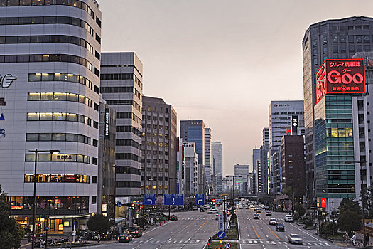 街景,市区,名古屋,爱知,日本