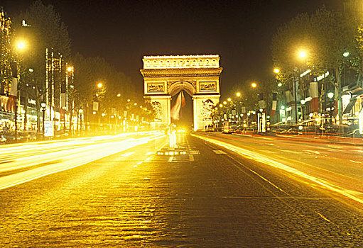 欧洲,法国,巴黎,拱形,香榭丽舍大街