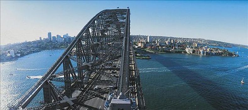 海港大桥,上方,悉尼,澳大利亚
