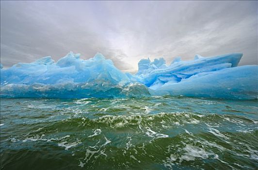 冰山,漂浮,海上,西部,南极