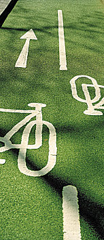 涂绘,标识,展示,自行车道
