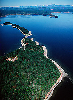 奎德拉岛,俯视,温哥华岛,不列颠哥伦比亚省,加拿大