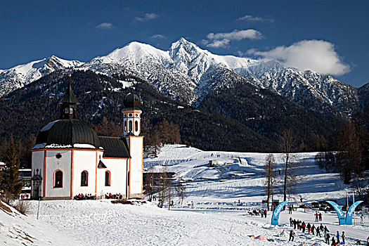 小教堂,教堂,锡菲尔,卡文带尔山地,提洛尔,奥地利,欧洲