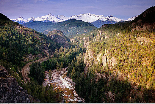 河,山脉,海岸山脉,不列颠哥伦比亚省,加拿大
