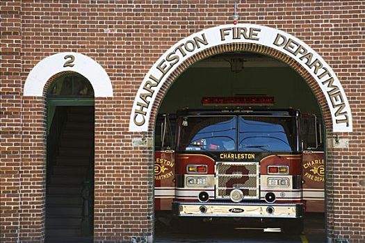 入口,消防队,查尔斯顿,南卡罗来纳,美国