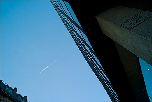 飞机,天空,高处,现代办公室,建筑,骑士桥街区,伦敦
