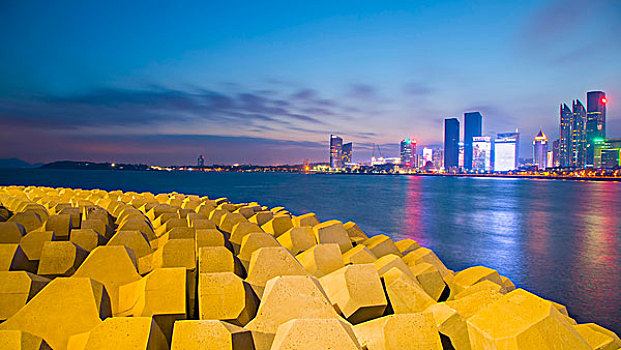 青島,風(fēng)景,城市,夜景