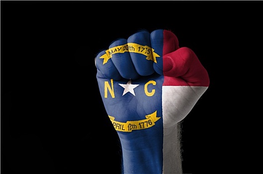 拳头,涂绘,彩色,美国,北卡罗来纳,旗帜