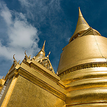 仰视,寺院,庙宇,大皇宫,曼谷,泰国