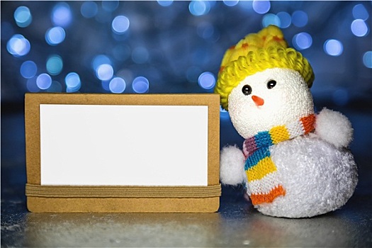圣诞节,雪人,玩具,白色,留白,卡片