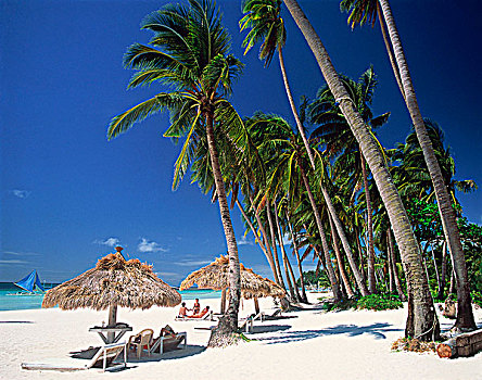 海滩,长滩岛,菲律宾