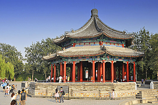 亭子,颐和园,北京,中国