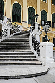 楼梯,正门入口,城堡,美泉宫,霍夫堡,颐和园,维也纳,奥地利
