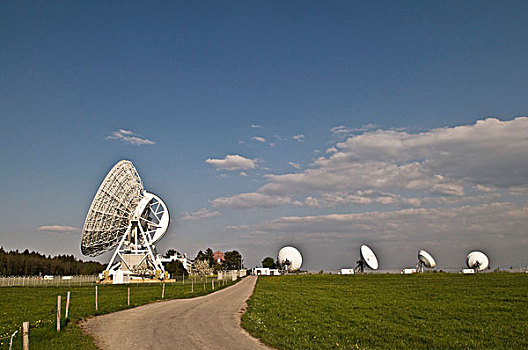 卫星,观注,车站,无线电,望远镜,餐具,德国,中心,航空,宇航,排列,赫埃斯汀,上巴伐利亚,巴伐利亚,欧洲