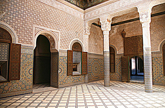 非洲,北非,摩洛哥,大阿特拉斯山,要塞,19世纪,房间,招待