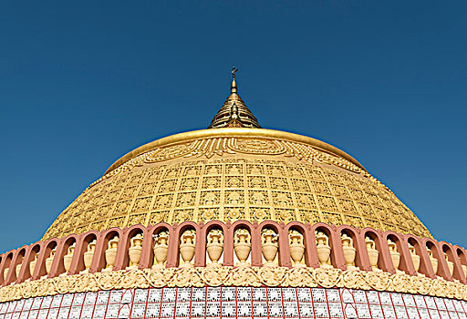 金色,佛塔,国际,佛教,学院,传说,靠近,曼德勒,缅甸,亚洲