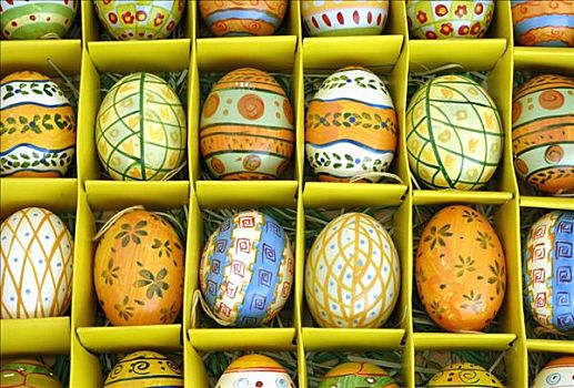 手绘,复活节彩蛋,盒子