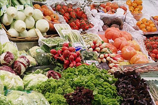 新鲜,蔬菜,市场,巴塞罗那,加泰罗尼亚,西班牙