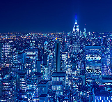 风景,纽约,曼哈顿,日落,钟点