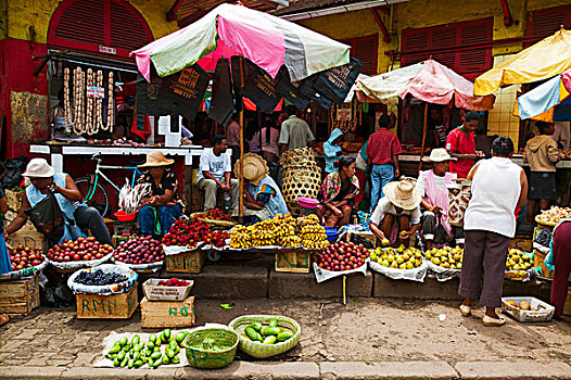 水果,市场,塔那那利佛,马达加斯加,非洲
