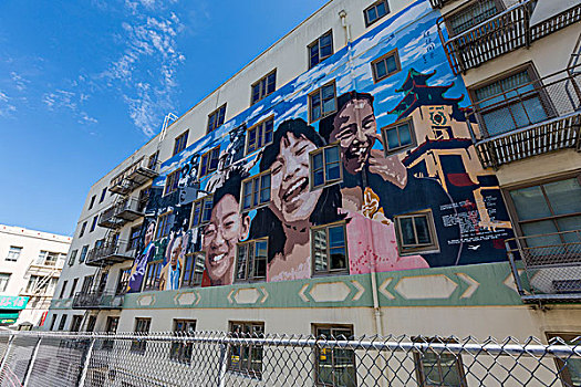 壁画,旧金山,马林县,加利福尼亚,美国