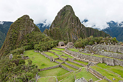 风景,广场,山,背影,马丘比丘,世界遗产,秘鲁,南美