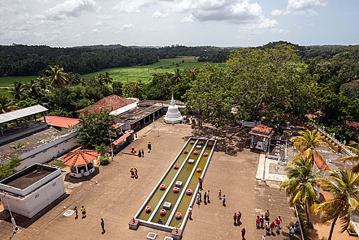 风景,庙宇,地面,南方,省,斯里兰卡,亚洲