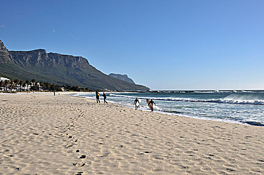 海滩,坎普斯湾,开普敦,南非,非洲